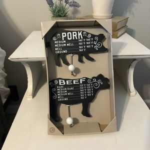 Cow and Pig Kitchen Towel Hooks